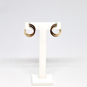 9ct Yellow Double Hoop Earrings