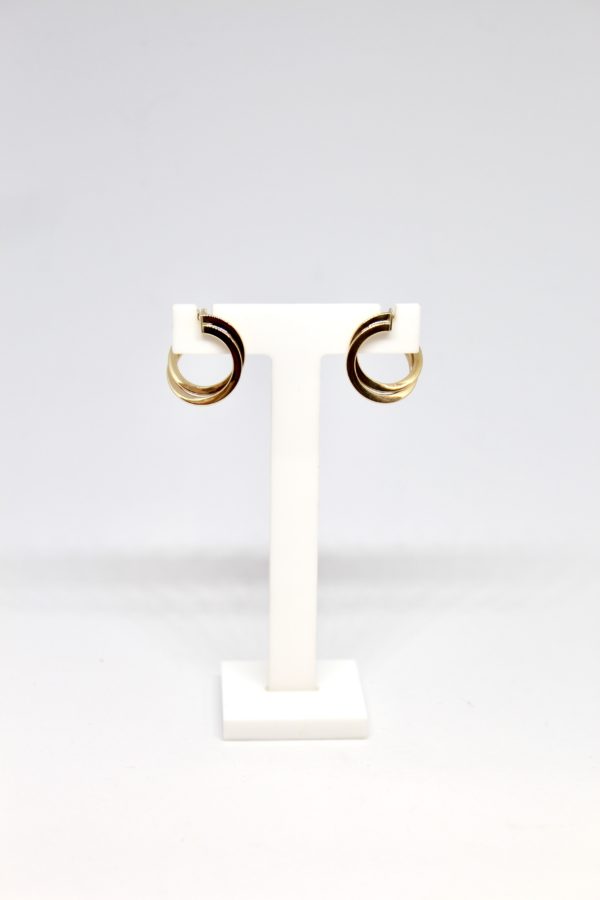 9ct Yellow Double Hoop Earrings
