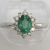 18ct Emerald & Diamond Cluster Ring
