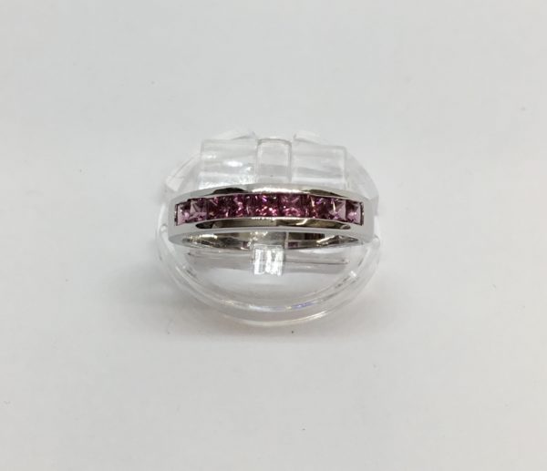 9ct Tourmaline 9 Stone Princess Cut Eternity Style Ring