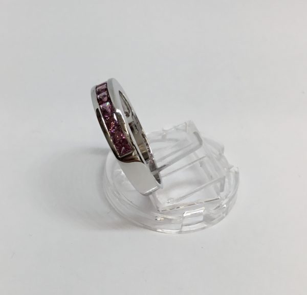 9ct Tourmaline 9 Stone Princess Cut Eternity Style Ring - Image 2