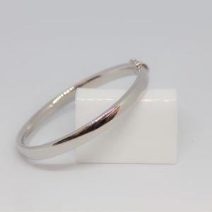 925 Silver Heavy Weight Court Hinged Bangle