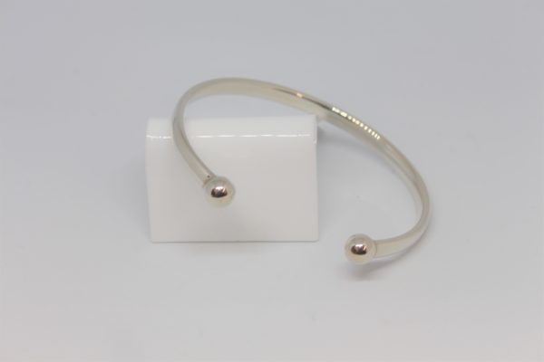 Handmade 925 Silver Gents Oval Wire Torc Bangle