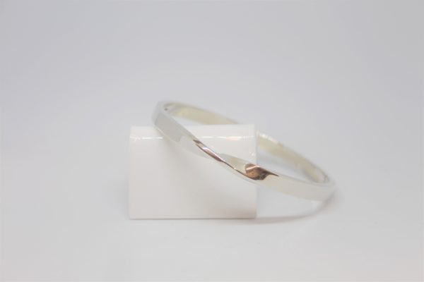 Handmade 925 Silver Rectangular Wire Twist Bangle