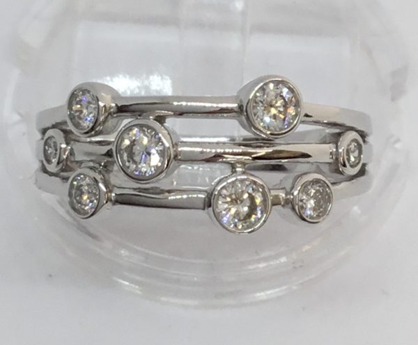 18ct Diamond 8 Stone Scatter Ring Boodles Style