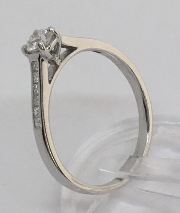 18ct Gold Diamond Solitaire Ring 0.46ct - Image 2