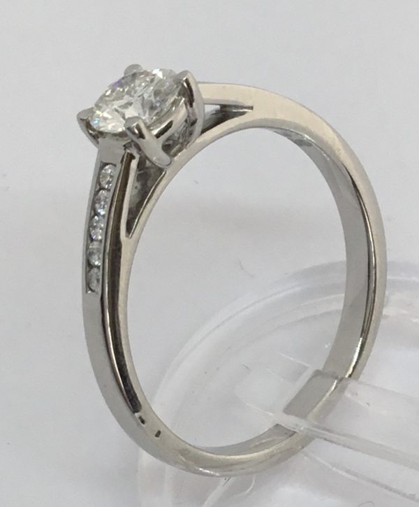 Platinum Diamond Solitaire Ring 0.45ct - Image 2