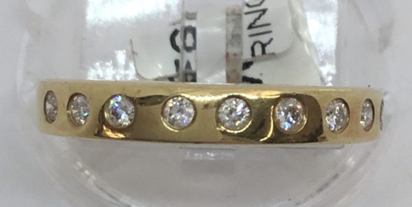 18ct Diamond 9 Stone Eternity Style Ring 0.20ct