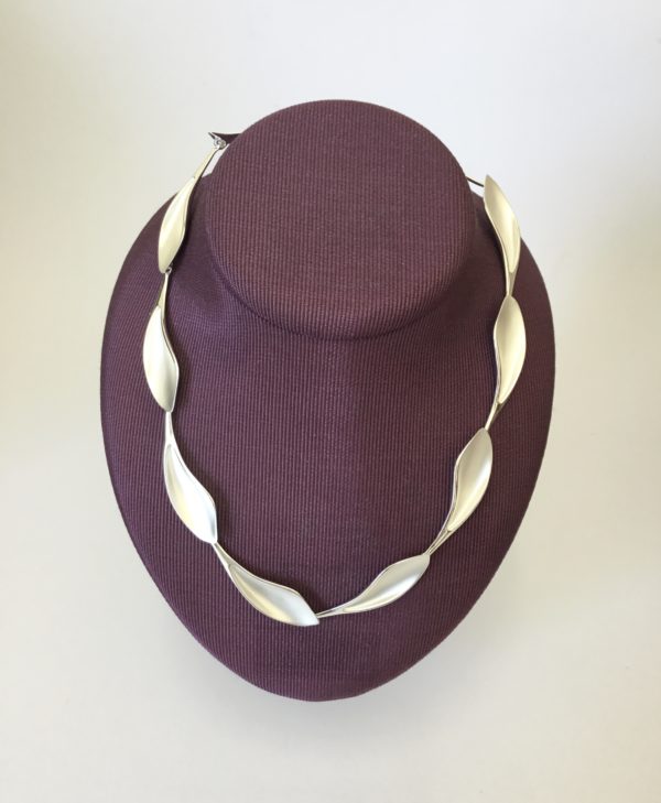 Fancy Silver Calla Lilly Collar