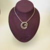Fancy Silver Circle Peridot Pendant - Image 2