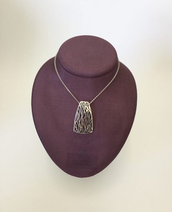 Fancy Silver Wave Pendant - Image 2