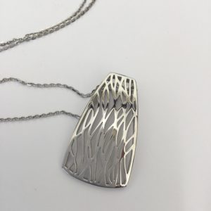 Fancy Silver Wave Pendant