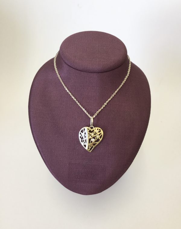Silver CZ Heart Pendant - Image 2