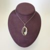 Silver CZ Oval Pendant - Image 2