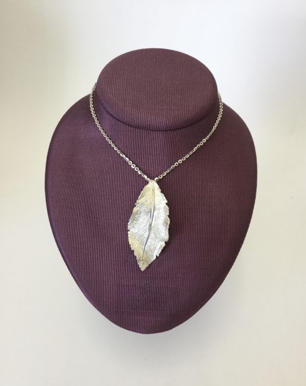 Fancy Silver Leaf Pendant - Image 2