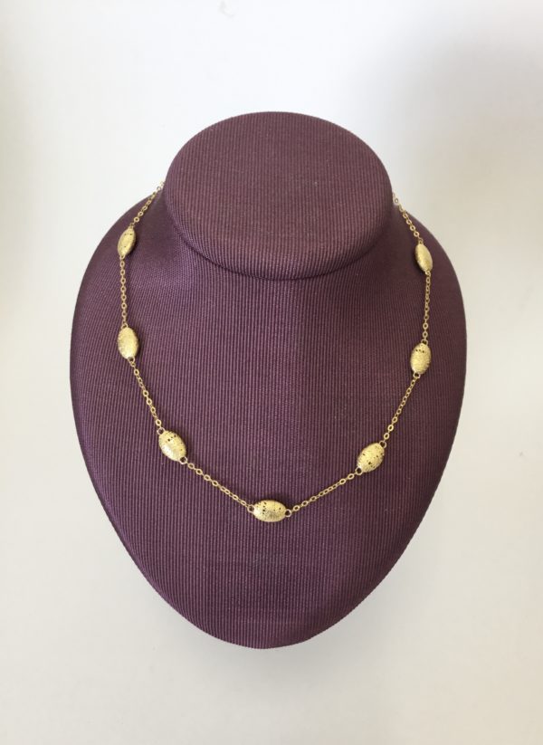 14ct Yellow Gold Nugget Necklet (Pre-Owned) - Image 2