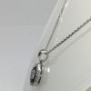 18ct White Gold Pear Sapphire & Diamond Cluster Pendant - Image 2