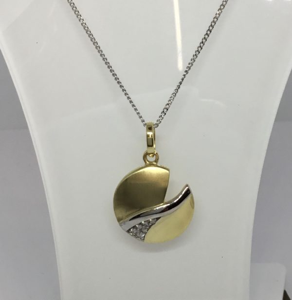 9ct Yellow Fancy Gold Diamond Pendant