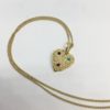 Pre-Owned 18ct Gold Sapphire, Emerald, Ruby & Diamond Heart Pendant