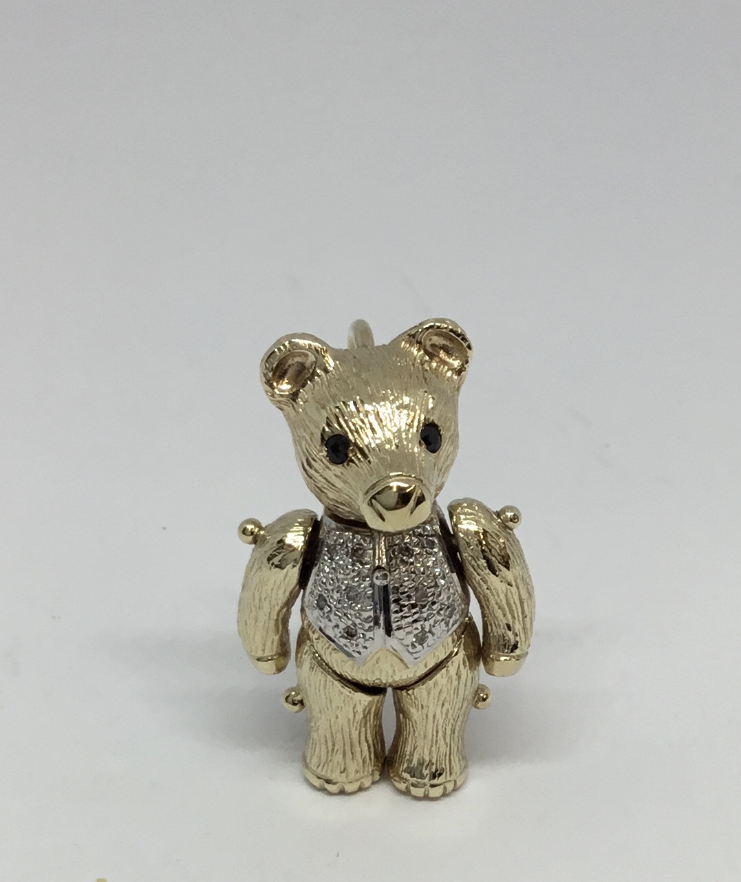 9ct gold sales teddy bear pendant