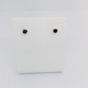 9ct Rose Gold Sapphire Stud Earrings