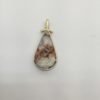 Pre Owned 9ct Yellow Gold Large Teardrop Agate Set Pendant