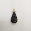 Pre Owned 9ct Yellow Gold Large Teardrop Agate Set Pendant - Image 2