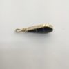 Pre Owned 9ct Yellow Gold Large Teardrop Agate Set Pendant - Image 3
