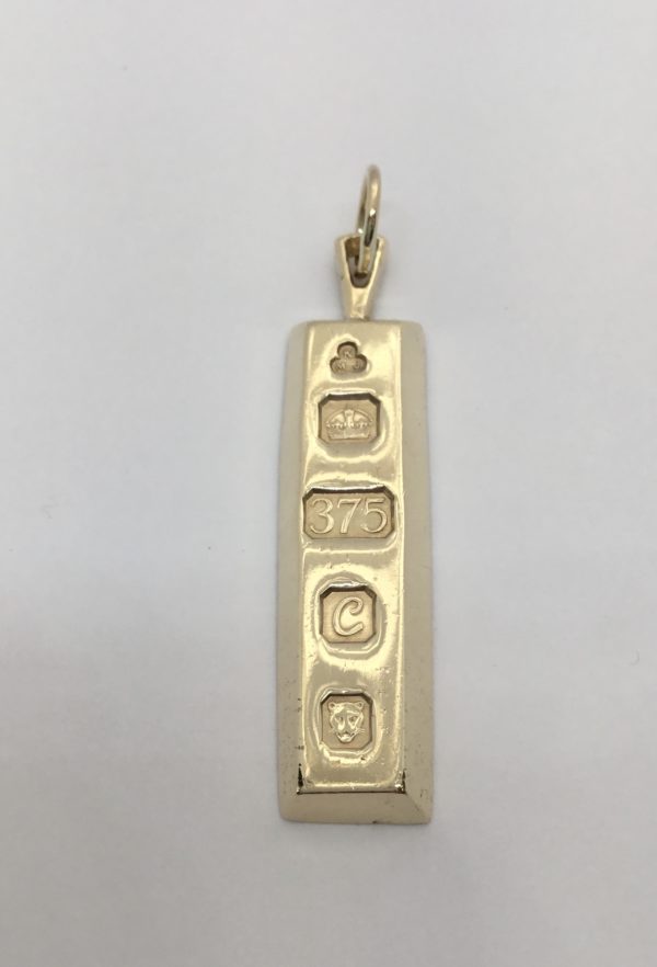 Pre Owned 9ct Yellow Gold Ingot Pendant