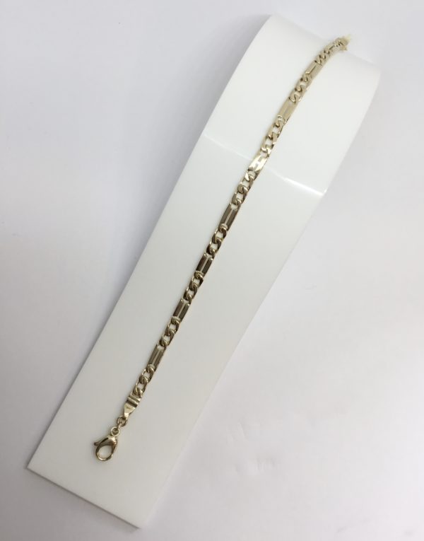 9ct Yellow Fancy Figaro Link Bracelet