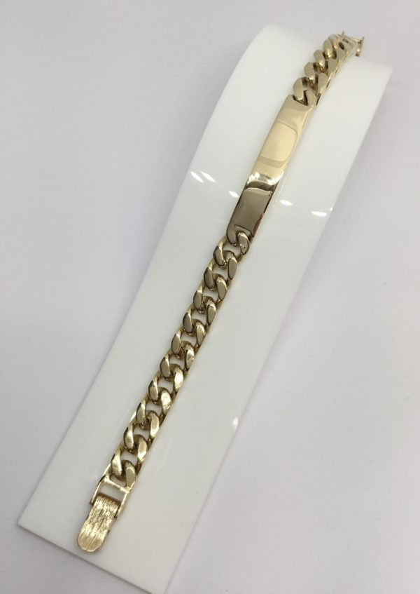 Pre-Owned 9ct Yellow Gold Heavy Gents ID Bracelet - Image 2