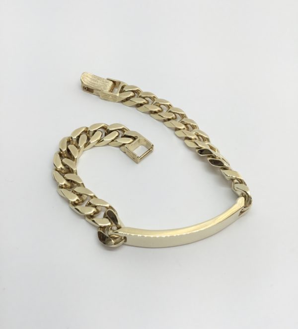 Pre-Owned 9ct Yellow Gold Heavy Gents ID Bracelet