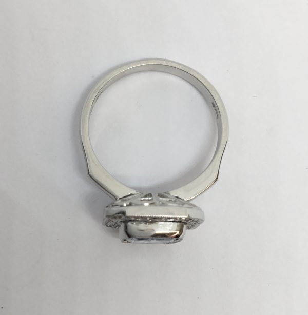 18ct Aquamarine & Diamond Cluster Ring - Image 3