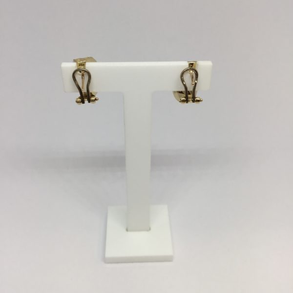 9ct Yellow Gold Patterned Huggy Style Earrings Hoops - Image 3