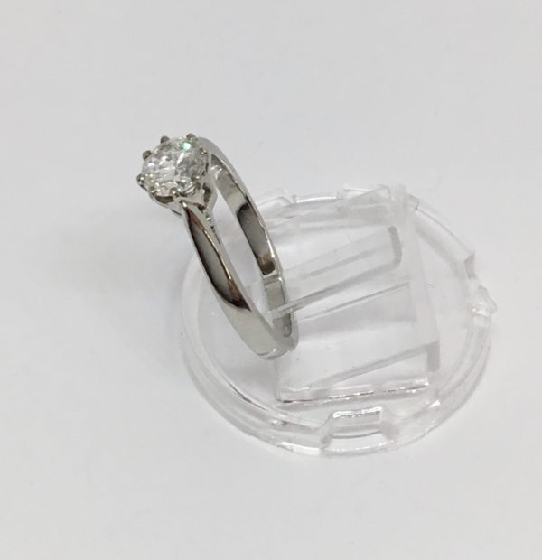 Pre-Owned Platinum Diamond Single Stone Ring 0.59ct - Image 2