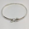 925 Silver Ring Twist Latch Bangle