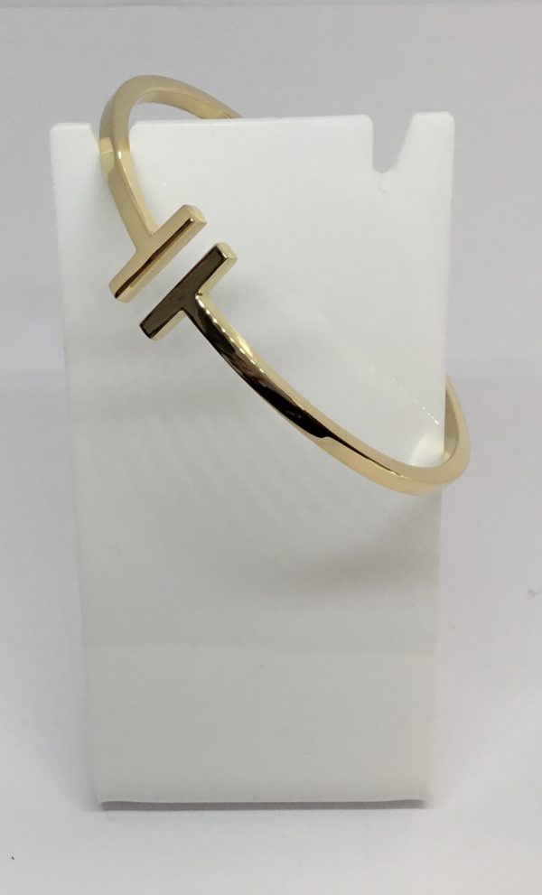 925 Silver Gold Plated Hinged Sprung Bangle