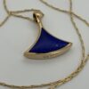 Handmade 9ct Lapis Lazuli & White Mother of Pearl Reversible Pendant - Image 9