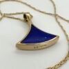 Handmade 9ct Lapis Lazuli & White Mother of Pearl Reversible Pendant - Image 8