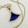 Handmade 9ct Lapis Lazuli & White Mother of Pearl Reversible Pendant