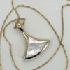 Handmade 9ct Lapis Lazuli & White Mother of Pearl Reversible Pendant - Image 4