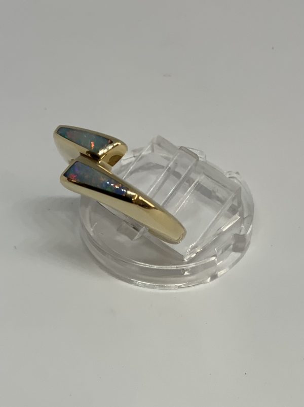 9ct Handmade Yellow Gold Opal Ring - Image 2