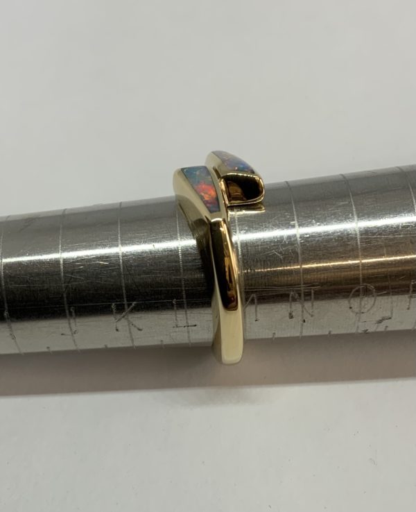 9ct Handmade Yellow Gold Opal Ring - Image 3