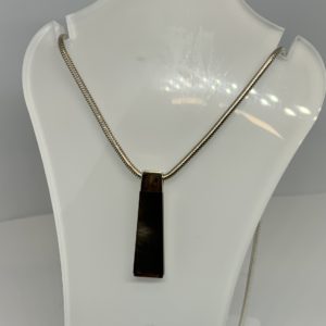 Handmade Silver Black Mother of Pearl Pendant