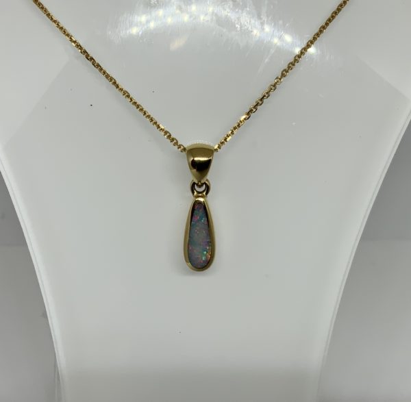 18ct Handmade Yellow Gold Opal Pendant