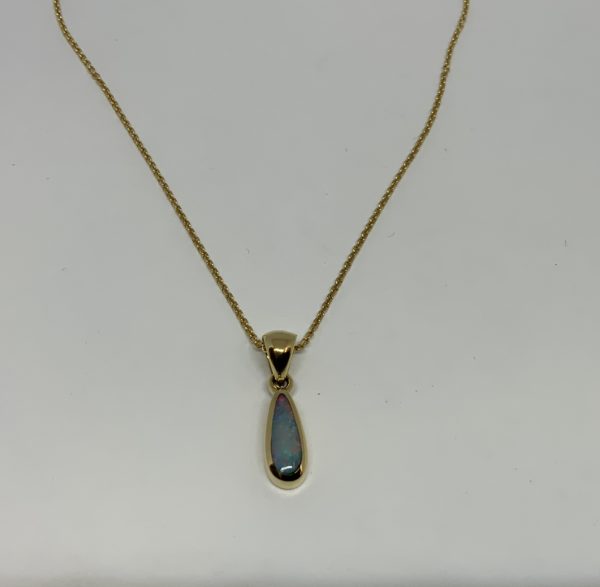 18ct Handmade Yellow Gold Opal Pendant - Image 2