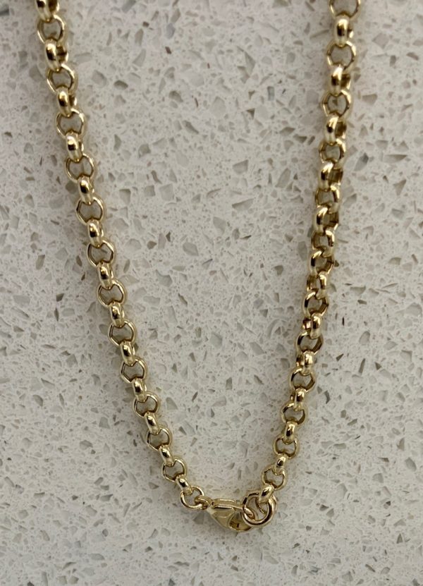 Pre Owned 9ct gold 22inch Belcher Chain - Image 3