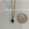 Pre Owned 9ct Yellow Gold Sapphire  and Diamond Pendant - Image 4