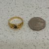 Pre Owned 9ct Yellow Gold Sapphire  and Diamond Ring - Image 3