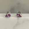 9ct White Gold Pink Sapphire studs